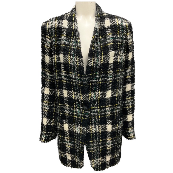 VERONICA BEARD BLACK MULTI CRISPIN COAT - Picture 1 of 6
